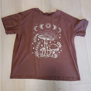 Brown Mushroom Graphic T-Shirt