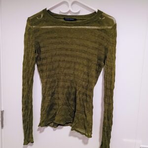Olive Green Long Sleeve Top