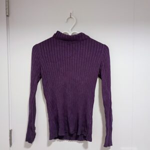 Purple Ribbed Sweater